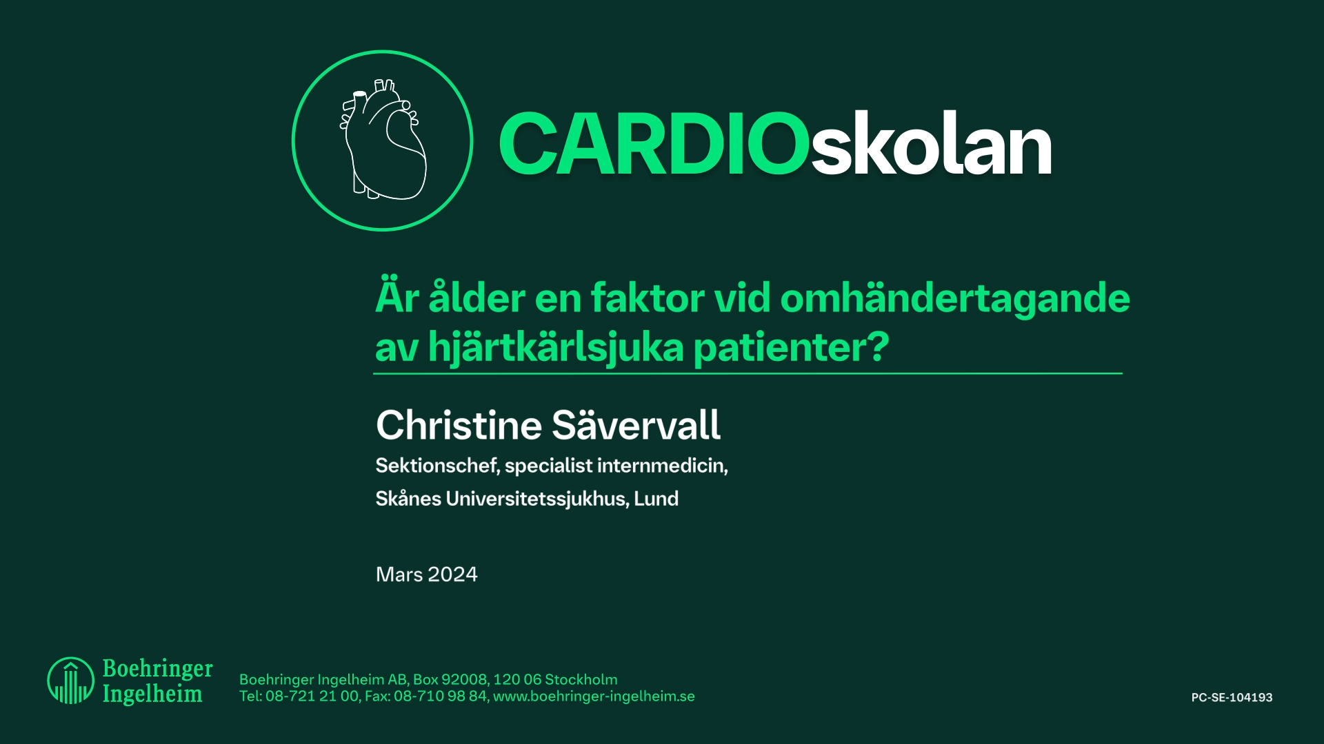 Cardioskolan Mars 2024